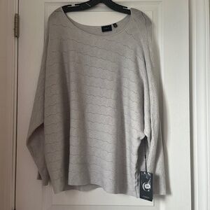 New Women’s Cyrus Sweater Sliver Gray Size 2X